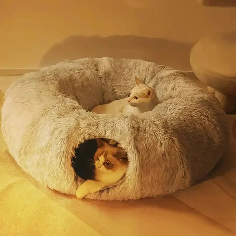 Lit pour Chat - CatLitTunnel™ - Gris - Amour du chat