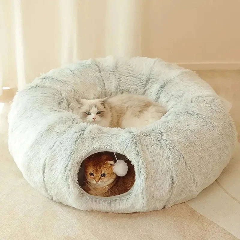 Lit pour Chat - CatLitTunnel™ - Gris - Amour du chat