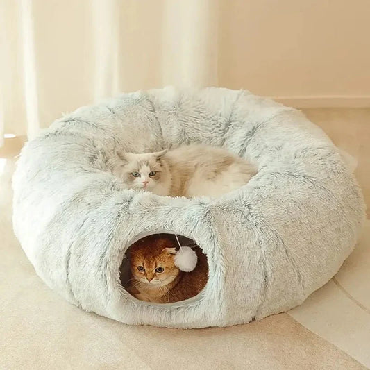 Lit pour Chat - CatLitTunnel™ - Gris - Amour du chat