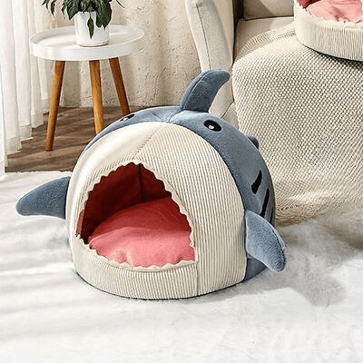 Niche Chat - SharkCave™ - Bleu - Le royaume des chats