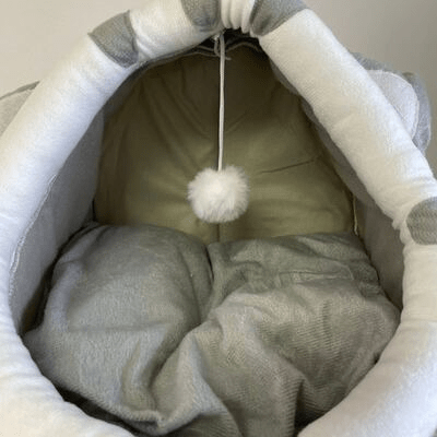 Niche pour Chat - CozyCatBed™ - Gris - Le royaume des chats